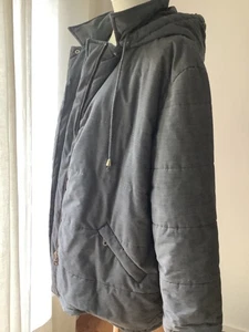Leiluna Winterjacke mit Kapuze zum Abknöpfen grau Damen Größe 42 - Bild 1 von 8