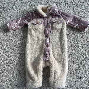 Baby Mädchen Nicole Miller Blumen Fleece Einteiler 0-3 Monate - Bild 1 von 3