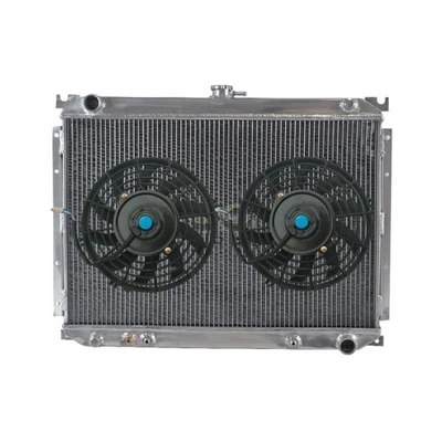 Radiador + ventilador para Nissan Máxima GL GXE SE 6Cy 3,0 L aluminio automático 1985-1988 1986 Foto 1 de 4