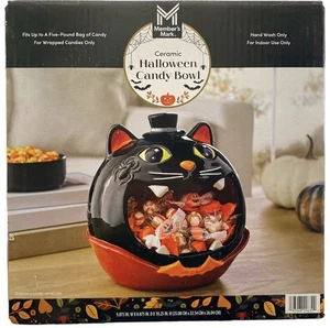 Member's Mark Ceramic Halloween Candy Bowl (Black Cat) - Picture 1 of 1