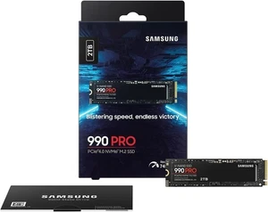 SAMSUNG 990 PRO 2TB Internal SSD PCle 4.0 NVMe M.2 | 7,450 MB/s Read (MZ-V9P2TO) - Picture 1 of 9