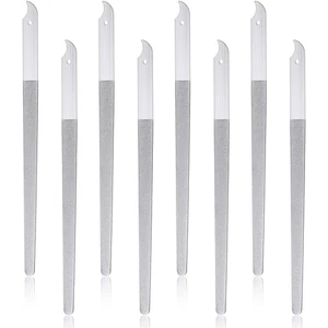 8 Packs Diamond Nail File Stainless Steel Double Sided Metal Buffer Fingernail T - Picture 1 of 12