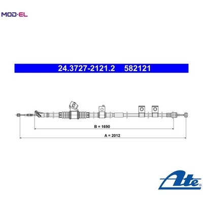 CABLE TIRAR FRENO ESTACIONAMIENTO 24.3727-2121.2 PARA MITSUBISHI PAJERO/IV/CLASSIC/Van Foto 1 de 4