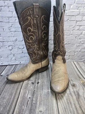 Botas de Vaquero Nocona Para Hombre Cuero Costura Punta Punta Suela Vibram Talla 9.5 D Foto 1 de 4