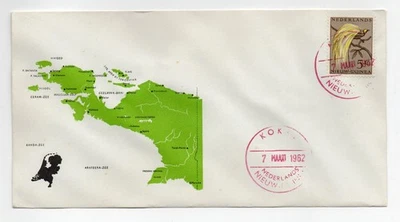Netherlands New Guinea cover map New Guinea postmark KOKAS - A013 - Image 1 of 2