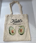 Avocado + KIEHL'S SPECIAL EDITION WHITE TOTE Reusable Bag Canvas