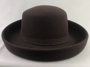 Wool Women Hat August Hat Company Brown Women Hat 100% Wool Vintage   1121 - Picture 1 of 9
