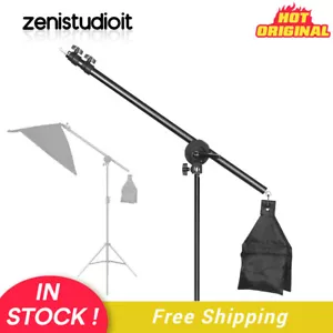 US Telescopic Boom Arm With Sandbag for Speedlite Flash Softbox LED Video Light - Picture 1 of 17
