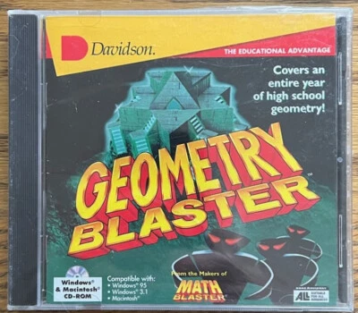 Davidson ~ Geometry Blaster ~ The Educational Advantage ~ Windows & Mac ~ Sealed - Image 1 of 2