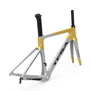 700C Silver Carbon Road Frame V Brake T1000-40T BSA Integrated Inner Cable Set - Picture 1 of 38