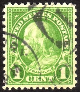 🇺🇸 1927, US 1c, Franklin, Used, GEM-100, Sc 632