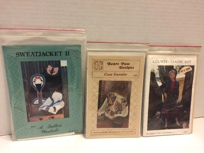 1 lot of 3 Sewing Patterns Coat-Sweater,Sweatjacket, Classic Suit - Image 1 of 4