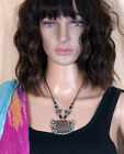 Aghan Tribal Necklace With Vintage Pendant And Recent Beads On Black Cord 4517
