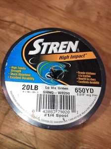 1/4 Lb Spool (400 Yds. ) 20 Lb. High Impact Monofilament Green Line /Brand New - Picture 1 of 2