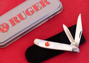 Case XX USA 8220 mother of pearl 1991 RUGER Peanut Jack knife mint in box - Picture 1 of 6