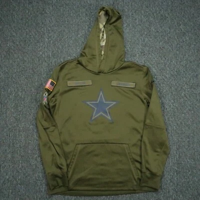 Dallas Cowboys Hoodie Youth Extra Large Green Nike Salute To Service Dri Fit Boy - Image 1 of 4
