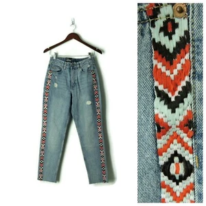 Divided H&M Booty Fit High Waist Jeans bestickt Seitenband distressed Gr. 6 Neu - Bild 1 von 12