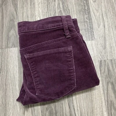 Pantalones de pana morados de tiro bajo ajustados GAP elásticos verdaderos para mujer talla 26 pequeños Foto 1 de 4