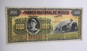 Mexico 1000 Pesos Bilette Sin Valor series 1888 - Picture 1 of 4