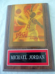 Michael Jordan Plaque with Big Finish Card 1996! CHICAGO BULLS! HIS AIRNESS! - Picture 1 of 6