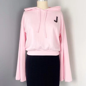 Juicy Couture Women's French Terry Glitter Hoodie Pink Size S - Picture 1 of 8