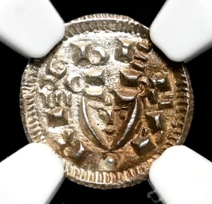 HUNGARY. Bela II, 1131-1141. Silver Denar, Portrait type, NGC MS62 - Picture 1 of 4