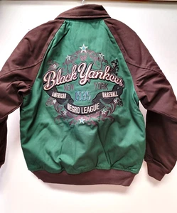 Vintage Stall & Dean Sz. XL Negro Leagues NY Black Yankees Canvas Varsity Jacket - Picture 1 of 11