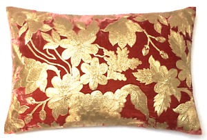 Anke Drechsel Pillow Master Piece OLIVIA Toscana Metallic Red Embroidered Kissen