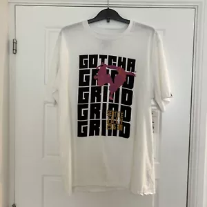 T-shirt da uomo bianca manica corta stampa grafica taglia XXL nuova con etichette - Foto 1 di 9