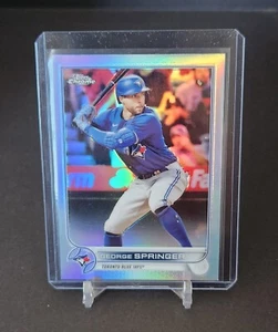 2022 TOPPS CHROME GEORGE SPRINGER  SILVER REFRACTOR  #214 BLUE JAYS - Picture 1 of 2