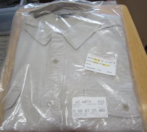 Alan Michaels langärmliges hellbraunes Herrenhemd Leinen Baumwolle XL neu in Verpackung - Bild 1 von 4