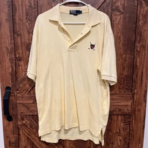 Polo by Ralph Lauren Golf Club Crest Amarillo Polo Para Hombre Mediano - Imagen 1 de 7