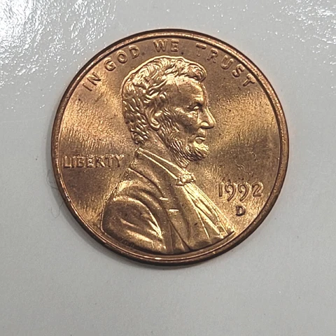 1992-D Lincoln Memorial Penny Double Strike Error Cover