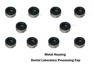 Tapas de retención de sobredentaduras dentales 10 piezas carcasa metálica para proceso de laboratorio universal - Imagen 1 de 2