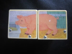 kinderspielzeug Tier-Geräusche-Würfel Kuh Schaf Hahn Pferd Gans Ferkel - Bild 1 von 7