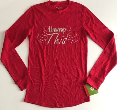 Camisa Térmica Target Two Thumbs "Unwrap This" - 525264 Riviera Roja Nueva Con Etiquetas Pequeña Foto 1 de 4