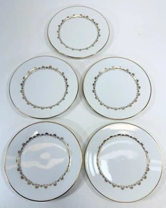 OXFORD Lenox China MILBURNE 8” Salad Plate Lot of 2 Gold Fan Scroll - Picture 1 of 5