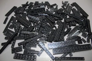 LEGO 200 Platten Plates einreihig zweireihig schwarz black #3932 - Bild 1 von 1