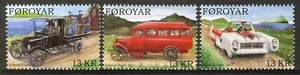Isole Faroe 2011, set auto d'epoca MNH, Mi 733-35 - Foto 1 di 1