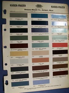 1946 1947 1948 1949 Kaiser-Frazer car auto Rinshed Mason R-M paint chips set - Picture 1 of 2