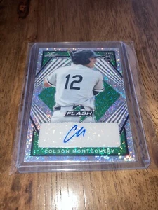 COLSON MONTGOMERY 2021 LEAF FLASH GREEN MINI DIAMOND AUTO #’d 11/25 #BA-CM2 JT - Picture 1 of 2