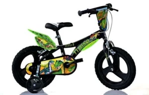 Estabilizadores negros bicicleta de una sola velocidad Dino Dinosaur niños 16" niños bicicleta - Imagen 1 de 1