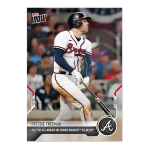 2021 TOPPS NOW #962 FREDDIE FREEMAN - CLUTCH HR SENDS BRAVES TO NLCS - Picture 1 of 2