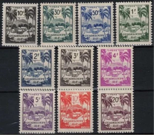 TIMBRE GUADELOUPE SERIE TAXE N° 41/50 NEUFS * GOMME AVEC CHARNIERE - Picture 1 of 2