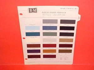 1968 CADILLAC ELDORADO DEVILLE CONVERTIBLE FLEETWOOD BROUGHAM PAINT CHIPS RM - Picture 1 of 1