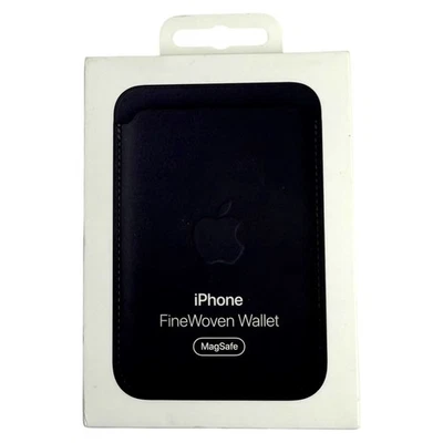 Apple Wallet MagSafe Find My FineWoven Black iPhone 16 15 14 13 12 Pro Max - Image 1 of 3