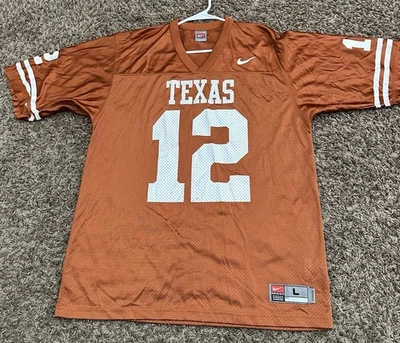 Camiseta masculina vintage Nike Team Texas Longhorns #12 Football College tamanho grande - Imagem 1 de 4