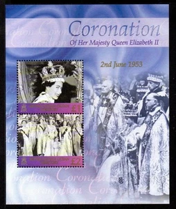 B.I.O.T. Minishoja MNH 2003 SG284 50 Aniversario de Coronación - Imagen 1 de 1