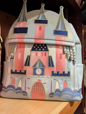 Bolso Bandolera Disney Loungefly Castillo de Cenicienta Nuevo con Etiquetas Foto 1 de 4