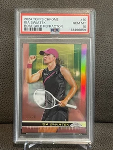 ๐ฅIga Swiatek 2024 Topps Chrome Rose Gold Refractor /20 PSA 10๐ - Picture 1 of 3